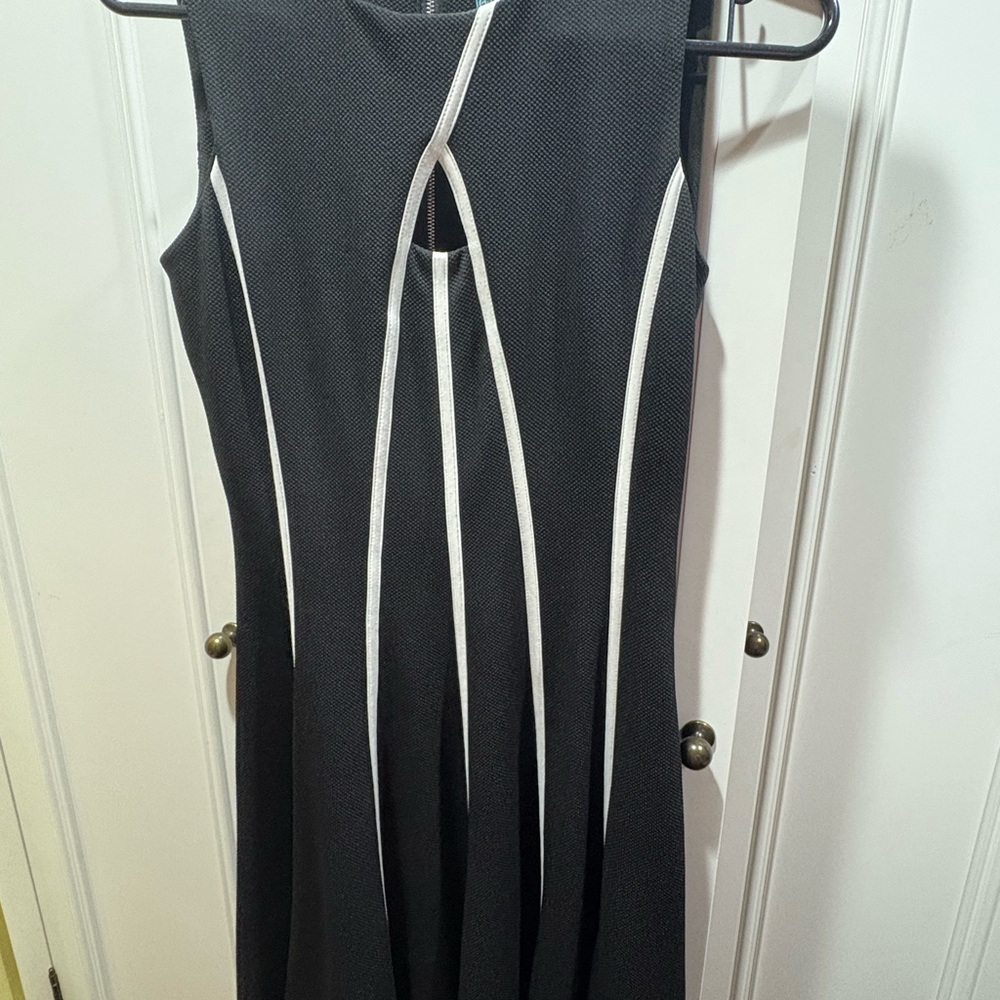 Elegant Black and White Women's Dress